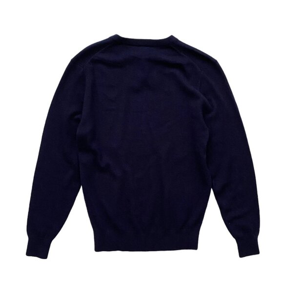 Cremieux Daniel Men’s Small Navy 100% Cashmere Luxury V-Neck Pullover Sweater - Picture 3 of 7